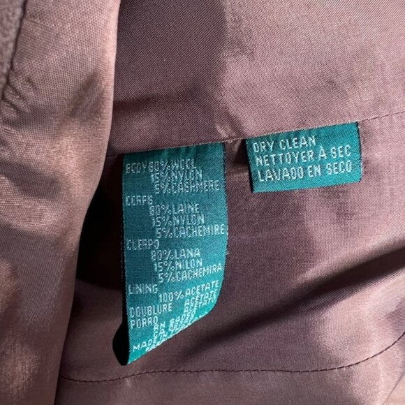Vintage Lauren Ralph Lauren Wool Cashmere Brown Blazer Jacket 4 - Picture 7 of 8